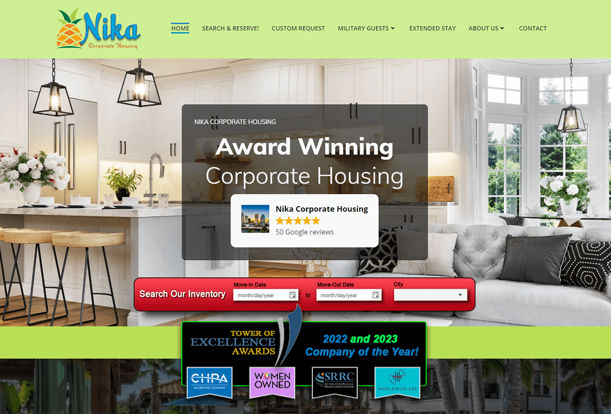 NIKA Extended Stay relocation and corporate housing services